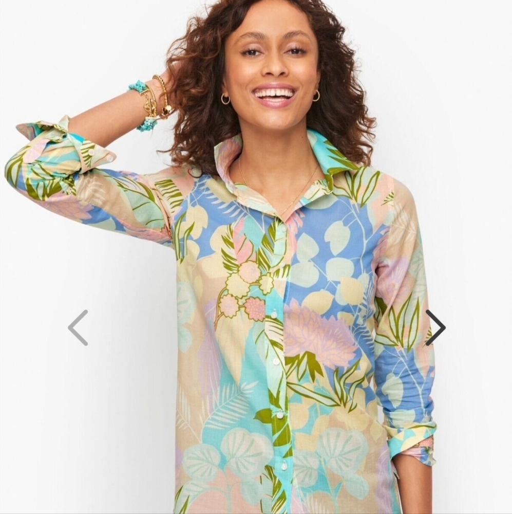 TALBOTS TROPICAL LIGHTWEIGHT LONGSLEEVE SHIRT SIZE LP